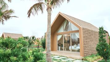 Bungalow, 1 King-Bett, Gartenblick, am Strand | Aussenbereich