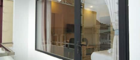 Basic-Doppelzimmer zur Einzelnutzung, Balkon, Stadtblick