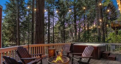 3-bedroom cabin in Lake Arrowhead: hot-tub, forest view, pet-friendly