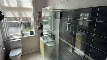 Free toiletries, hair dryer, towels, soap