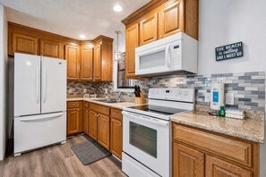 Fridge, microwave, oven, stovetop - Bayou Villa w/ Dock, Kayaks & Fire Pit Fun (Pensacola)