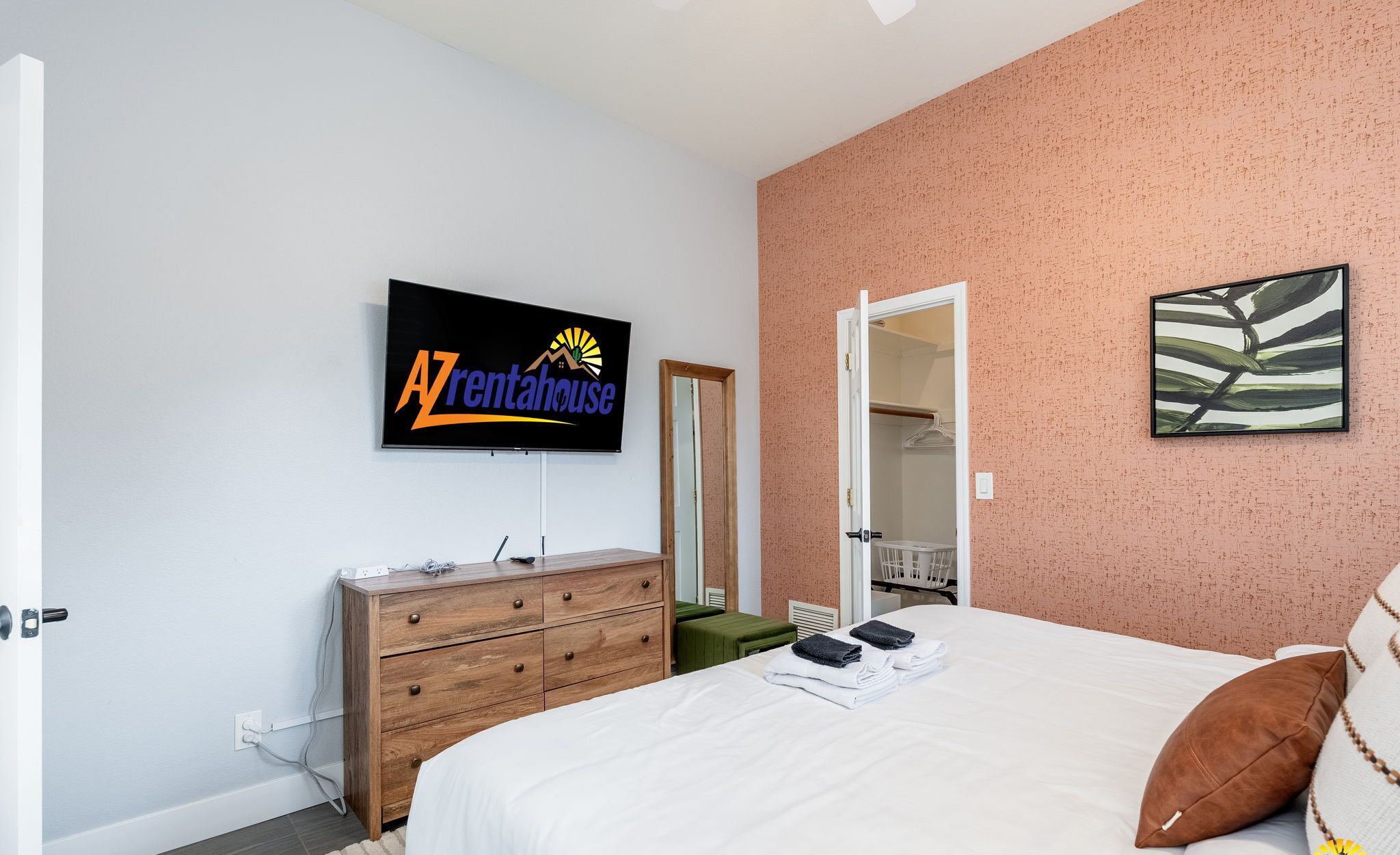 Desk, iron/ironing board, travel crib, free WiFi