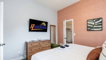 Desk, iron/ironing board, travel crib, free WiFi
