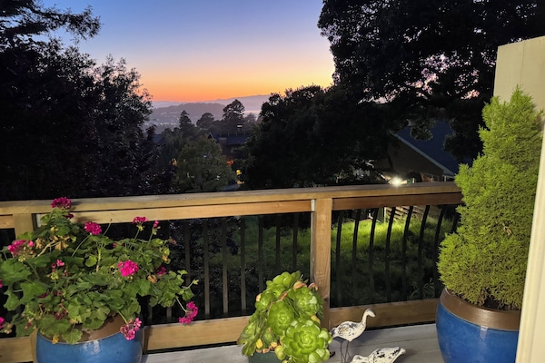Spacious deck with fantastic San Francisco Bay views.
