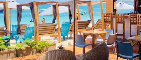 Quadruple Room, Balcony, Beach View | Outdoor dining