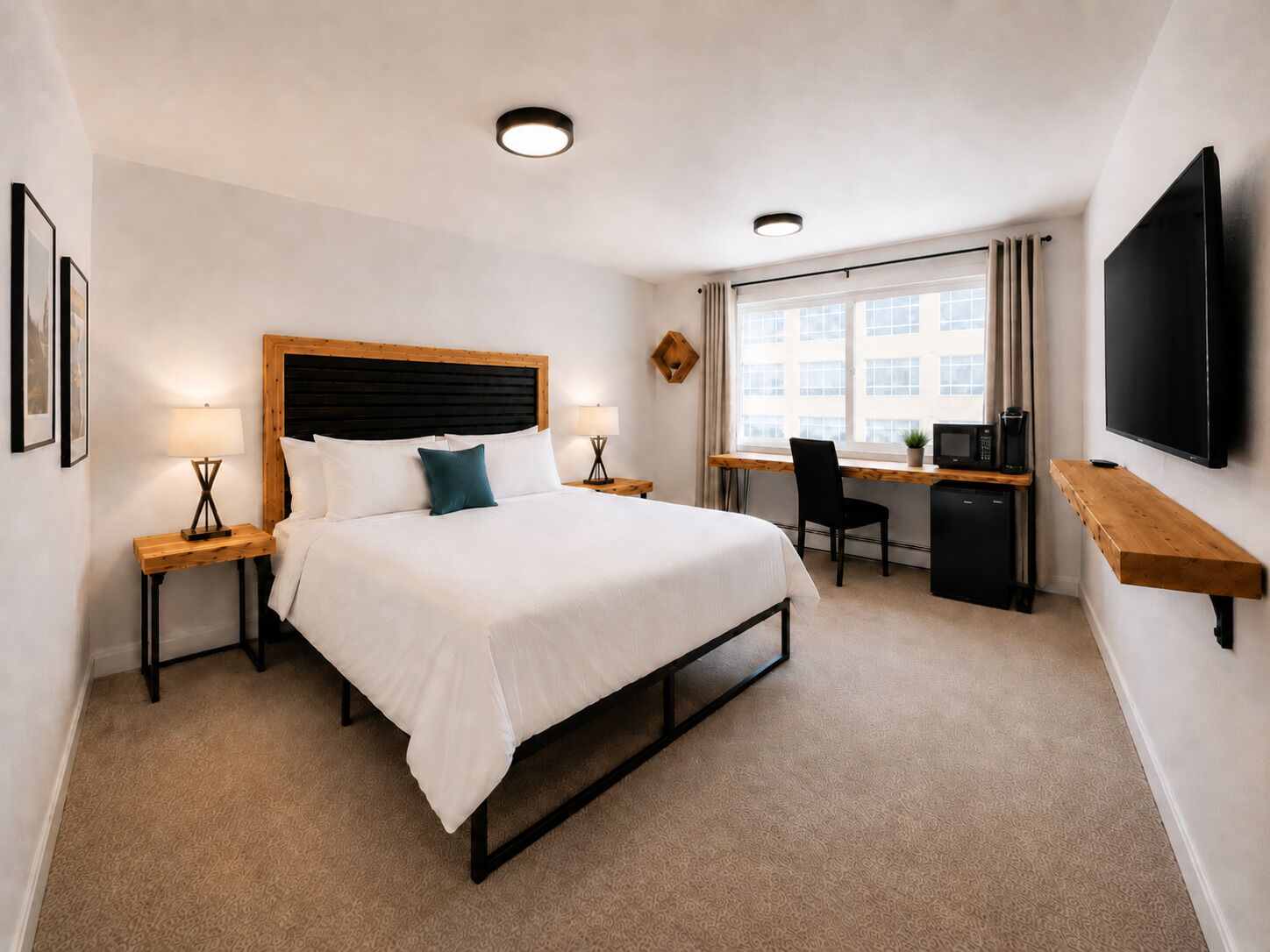 Habitación individual estándar, 1 cama de matrimonio grande, no fumadores | Escritorio, espacio para trabajar con un portátil, cortinas opacas