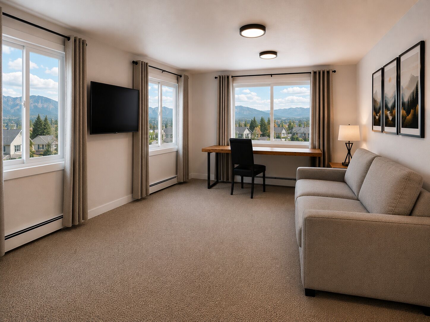 Suite Deluxe, 1 cama de matrimonio grande con sofá cama, no fumadores | Zona de estar