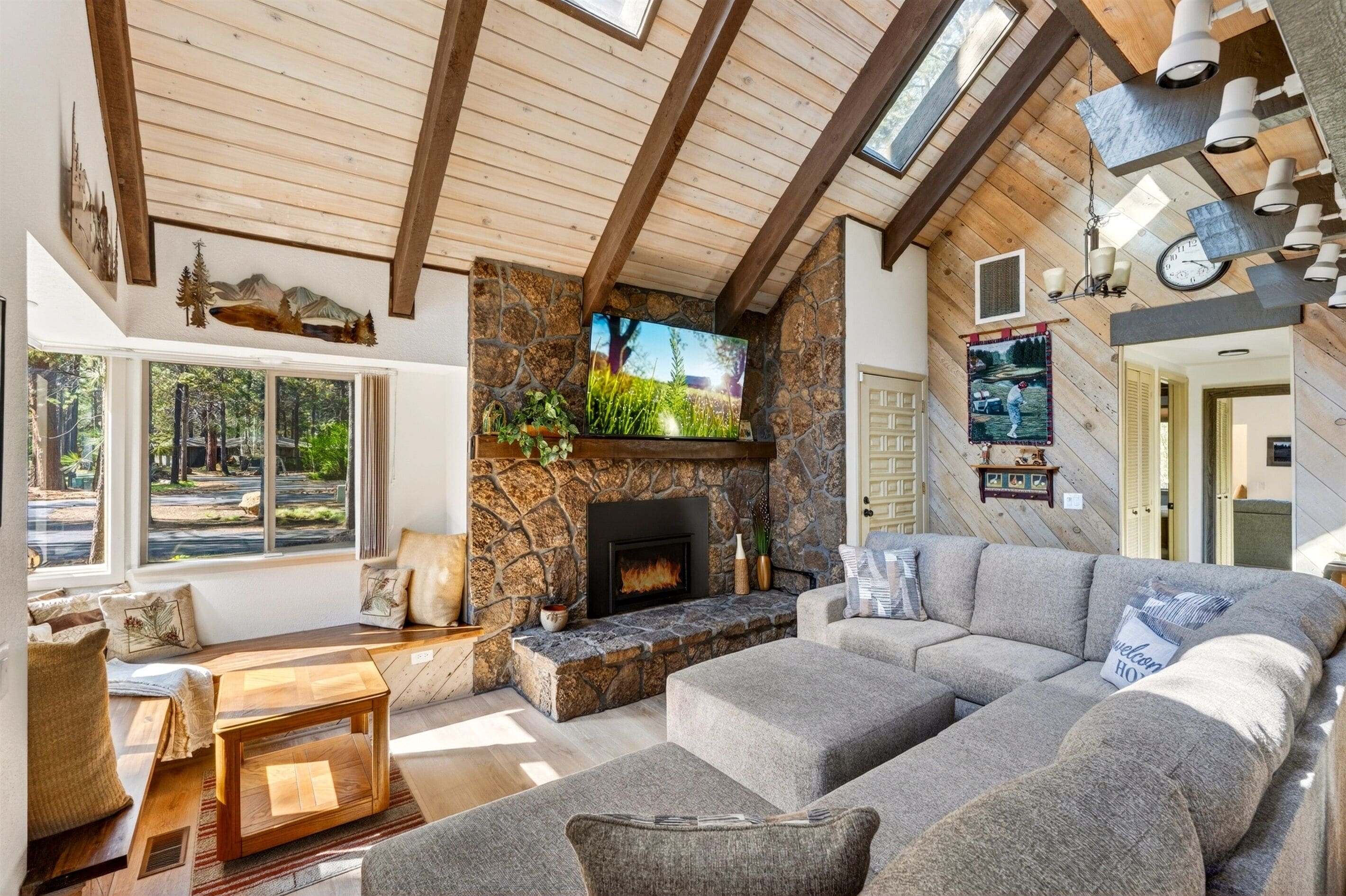 Smart TV, fireplace