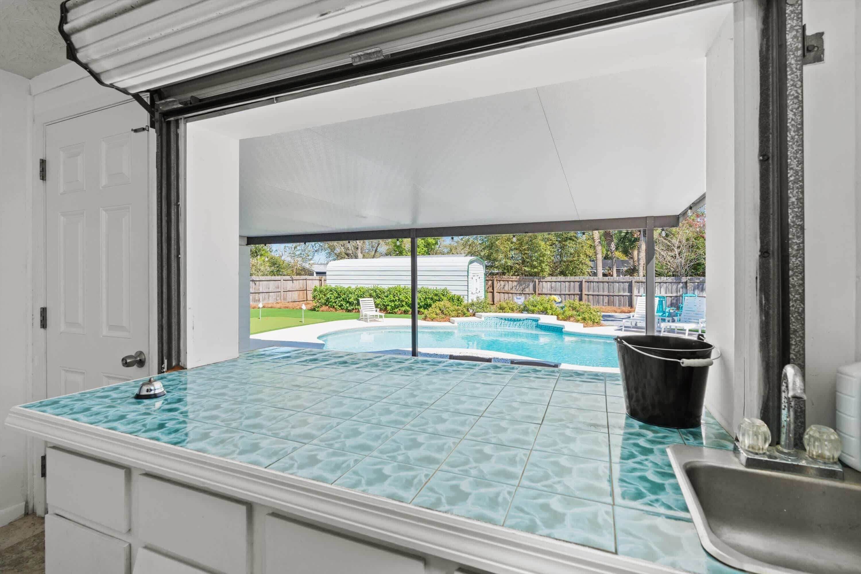 A heated pool