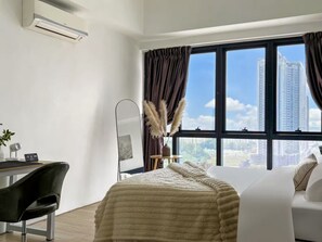 1 habitación, escritorio, wifi gratis y ropa de cama 