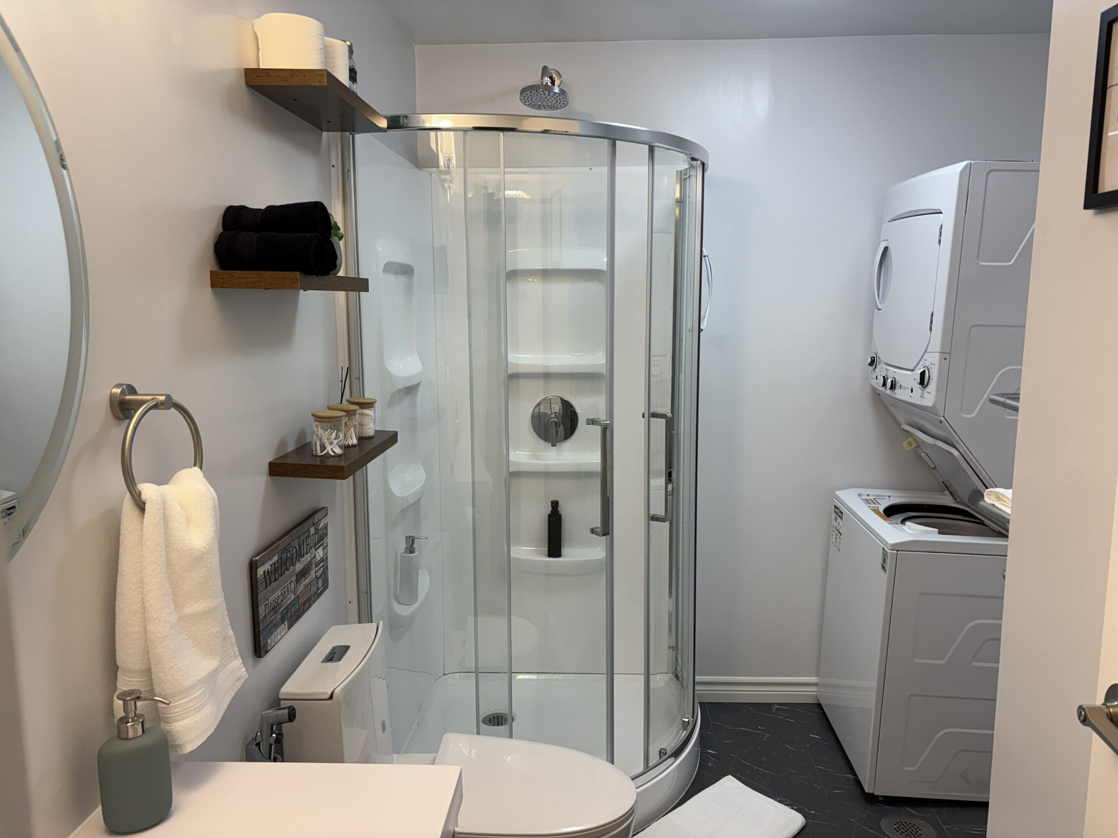Bidet, håndklæder, Sæbe, Shampoo