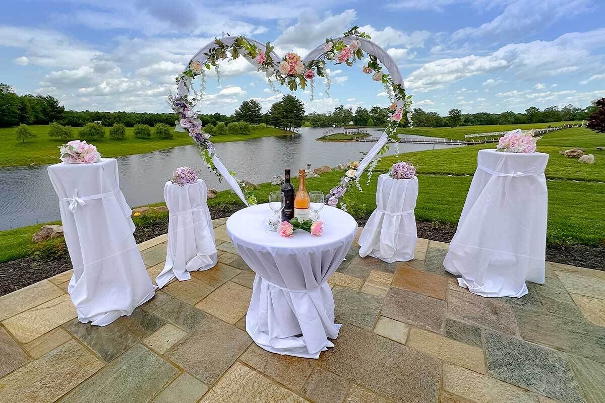 Outdoor banquet area