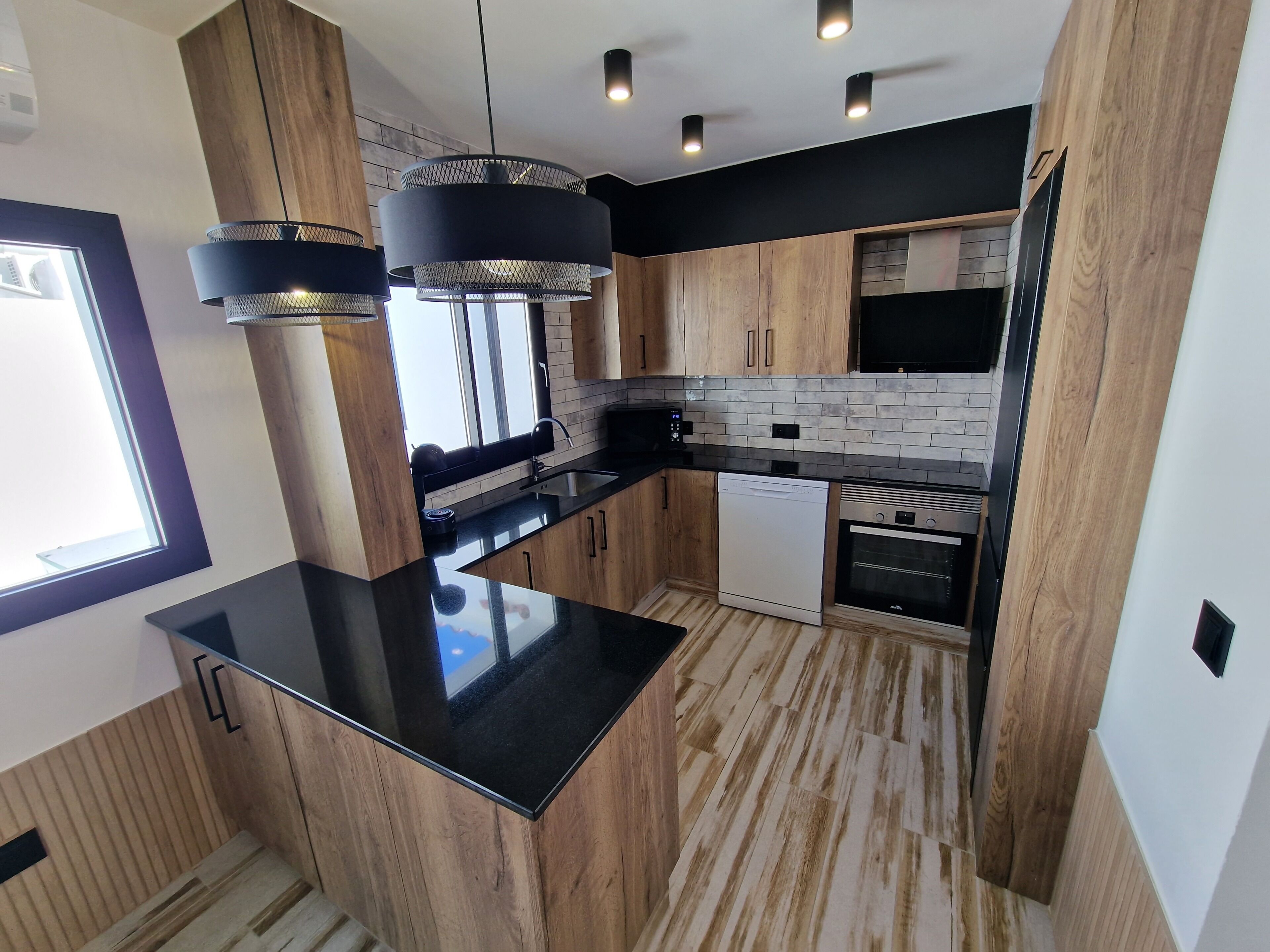 Fridge, microwave, oven, toaster