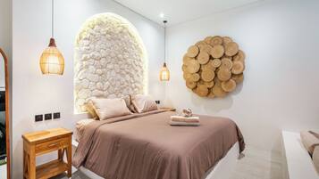 Luxury Villa, 1 King Bed, Kitchen, Garden View | In-room safe, laptop workspace, blackout drapes, iron/ironing board