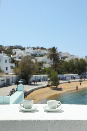 to kamnaki - beachfront apartment in Mykonos Town - breathtaking views