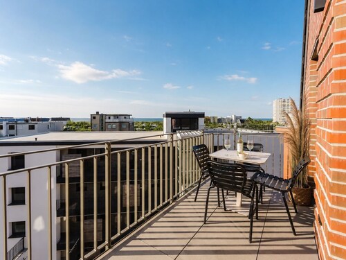 MEERholung FeWo 4.2 – Penthouse Wohnung mit 2 Schlafzimmern & Dachterrasse -