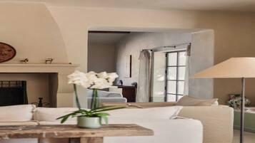 Smart TV, fireplace, video games, offices