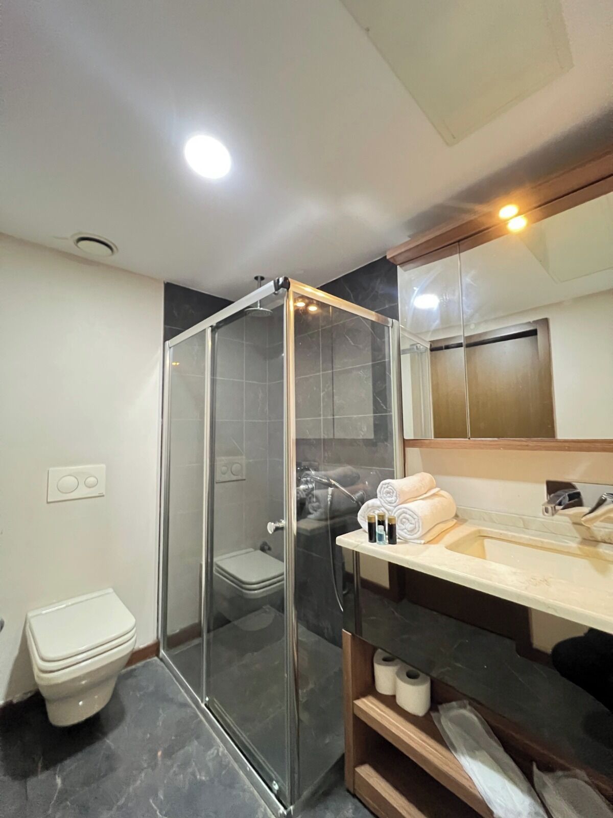 Superior Suite, City View | Bathroom | Shower, hair dryer, towels, soap