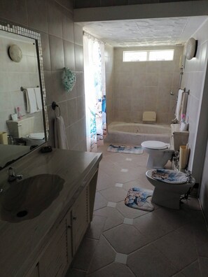 Room, 4 Bedrooms, Smoking, Patio | Bathroom - Room-charming B&B Retreat in Viljoenskro (Moqhaka)