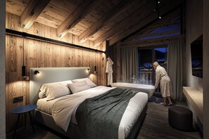 Luxury-Chalet, Bergblick | Schreibtisch, laptopgeeigneter Arbeitsplatz, kostenloses WLAN
