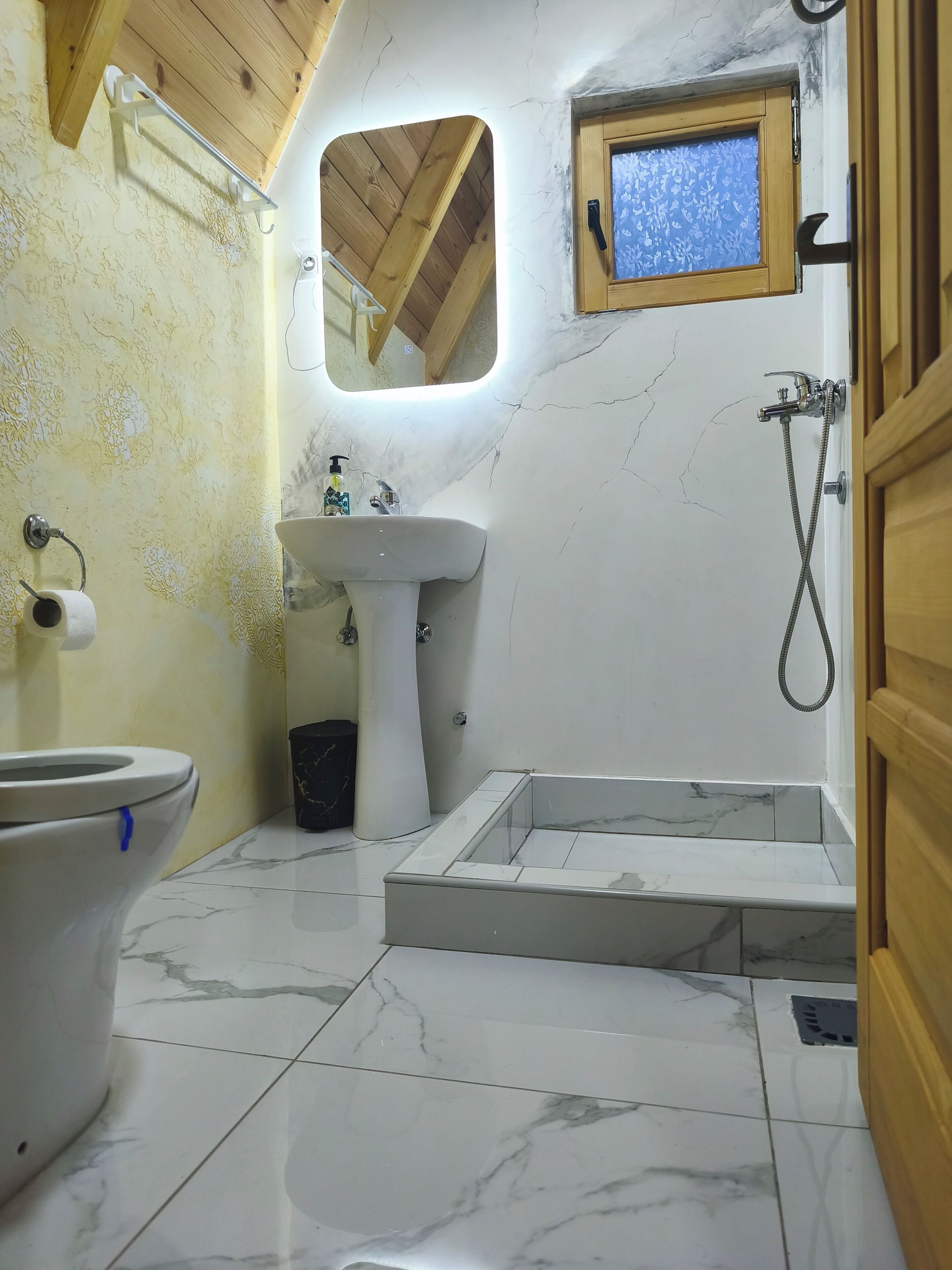 Towels, soap, toilet paper