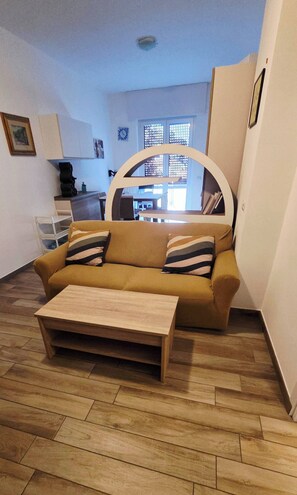 Apartment, 2 Bedrooms, Balcony | Living room - Charming Central Apartment Near Lake Maggiore in Arona (Arona)