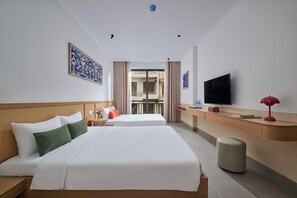 Chambre Quadruple Familiale, balcon, vue ville