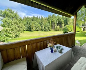 Outdoor dining - Cottage house Enya Pokljuka (Pokljuka)