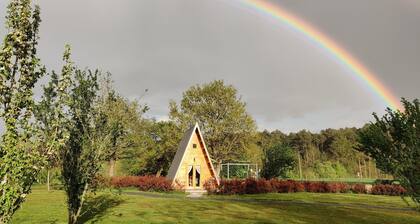 wooden Tipi in loire valey surrounded by lakes