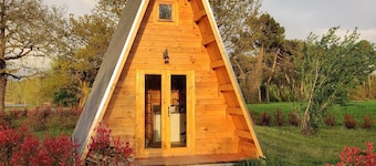 wooden Tipi in loire valey surrounded by lakes