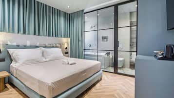 Chambre Double Luxe | Bureau, rideaux occultants, fer et planche Ă repasser, Wi-Fi gratuit