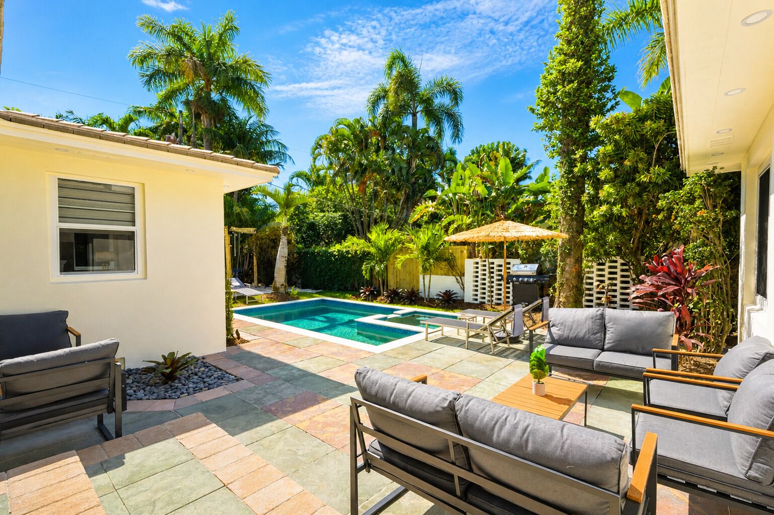 A heated pool