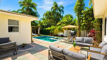 A heated pool