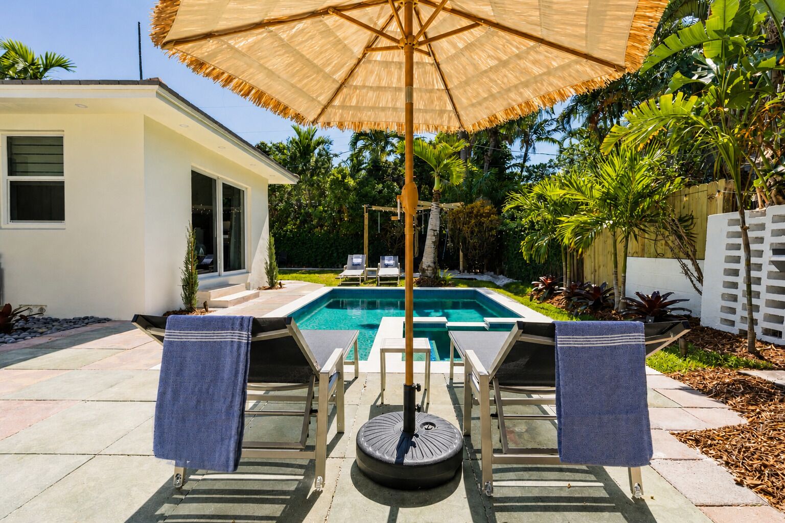 A heated pool