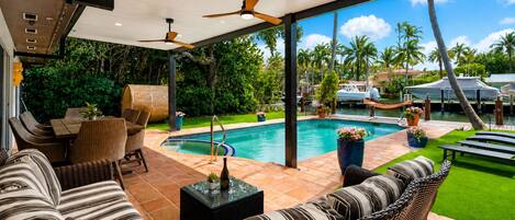 A heated pool