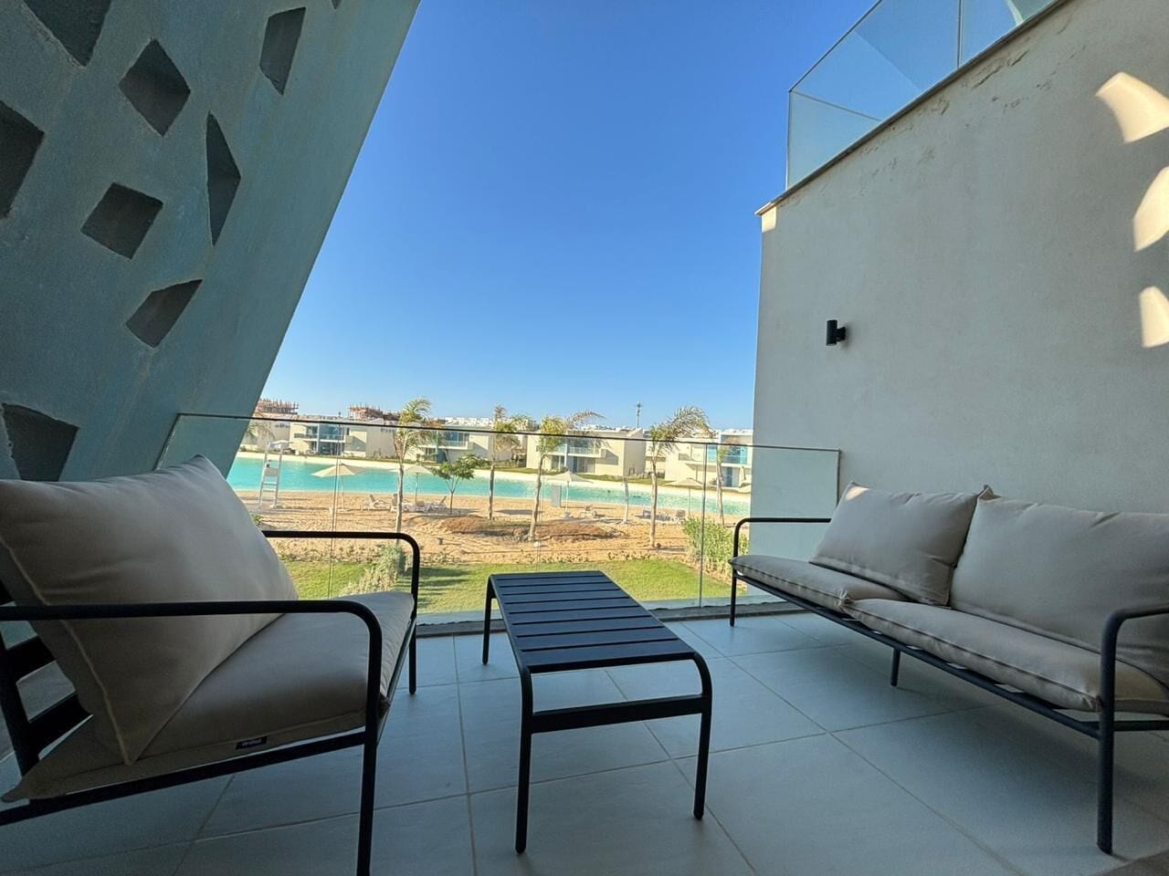 Chalet, 3 slaapkamers, uitzicht op lagune | Terras