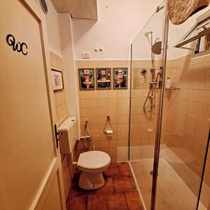 Sèche-cheveux, serviettes fournies, savon, papier toilette