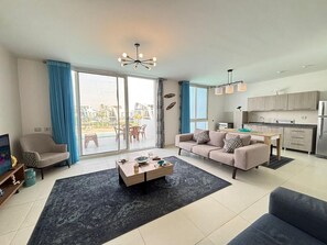 Chalet, 2 makuuhuonetta, näköala laguunille | Oleskelualue