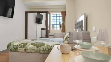 Desk, iron/ironing board, WiFi, bed sheets