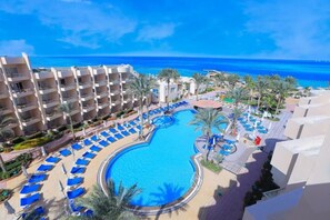 2 outdoor pools, pool umbrellas, sun loungers - Sea Star Beau Rivage Hotel (Hurghada)