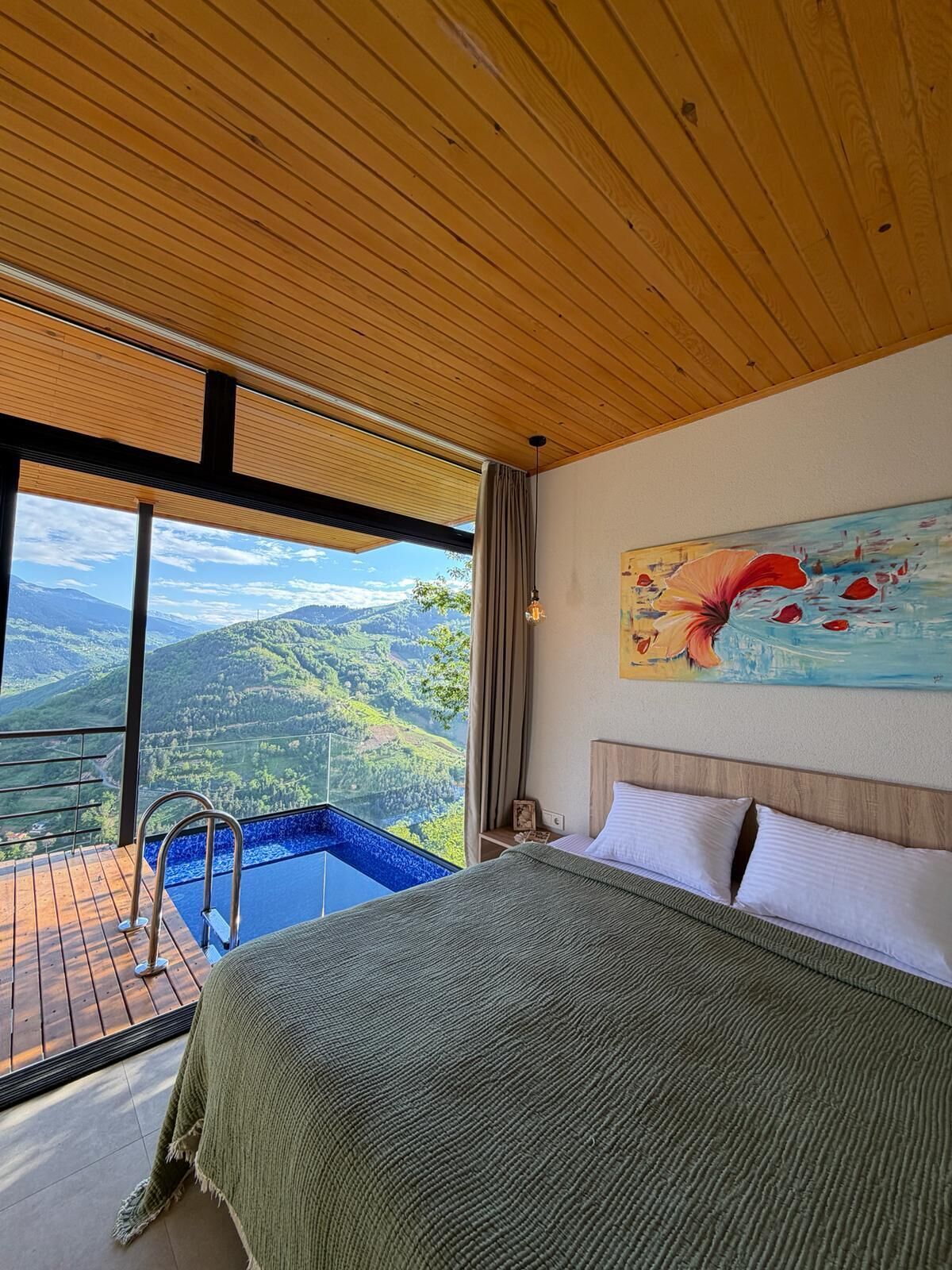 Nhà, hồ bơi riêng, quang cảnh núi | Bộ đồ giường cao cấp, chăn bông, trang trí khác biệt 