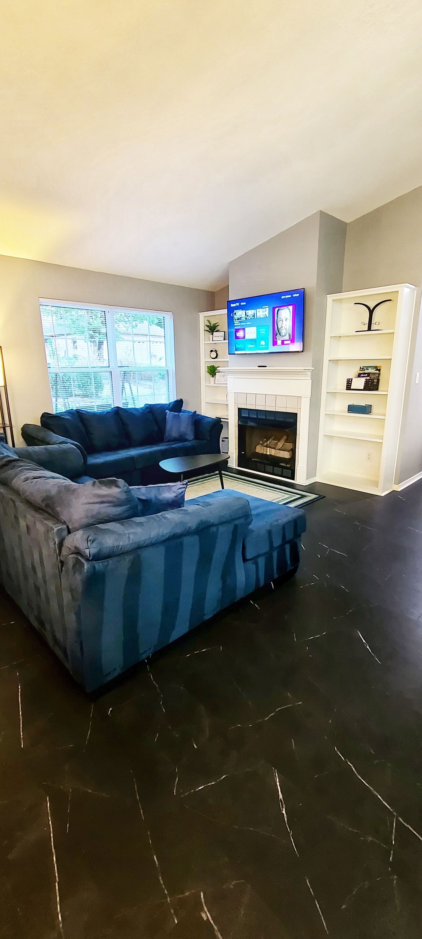 TV connectée, cheminée