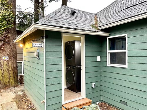 Orange Door at Lake Serene
