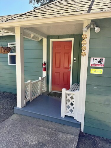 Orange Door at Lake Serene
