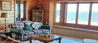 Ocean View and Sunset, Log House