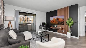 Apartamento, 2 quartos, para não fumantes, cozinha | Área de estar