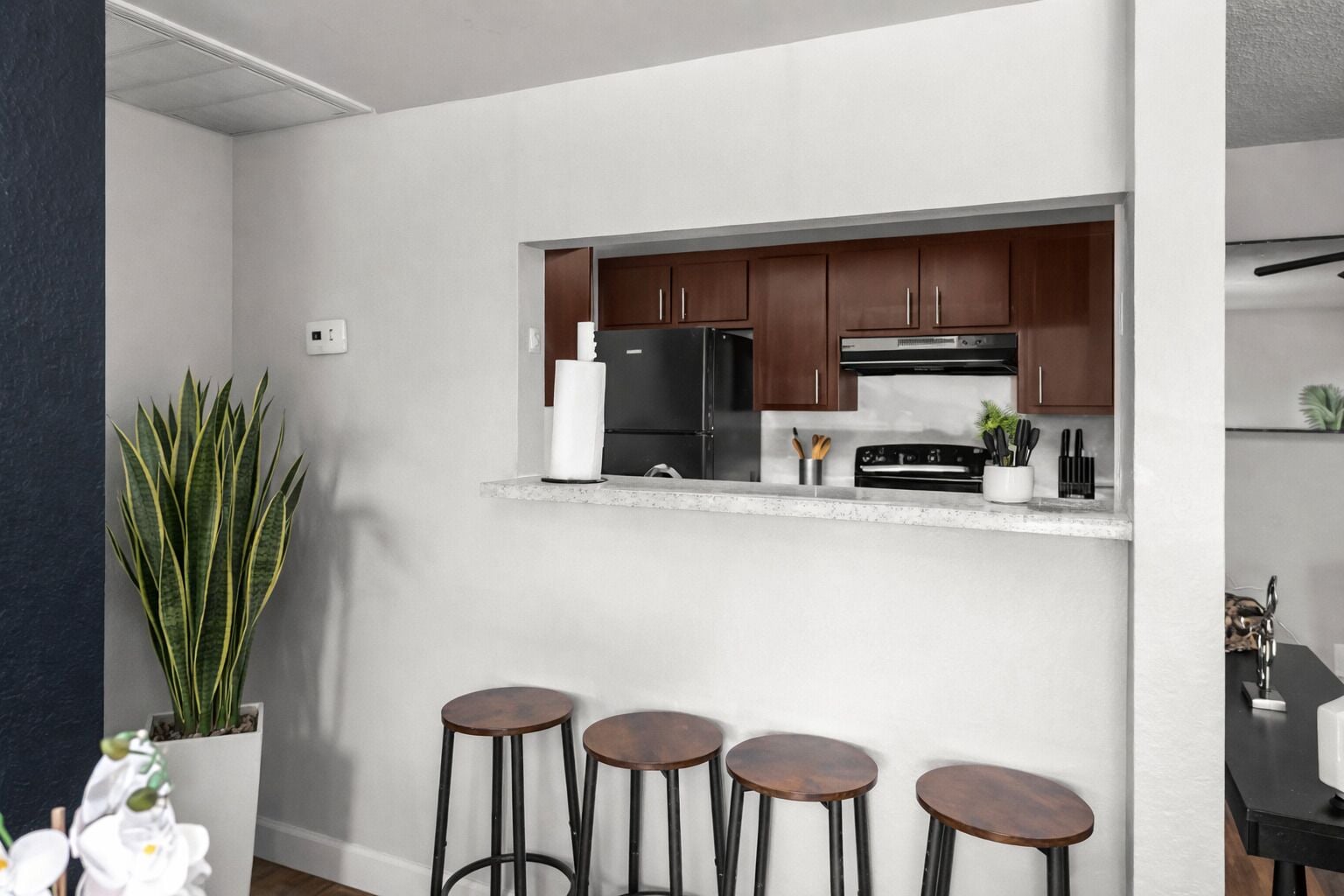 Appartement, 2 chambres, non-fumeurs, cuisine | Cuisine privée | Grand réfrigérateur, micro-ondes, four, plaque de cuisson
