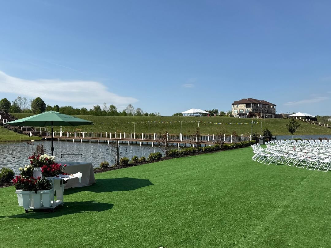 Outdoor banquet area