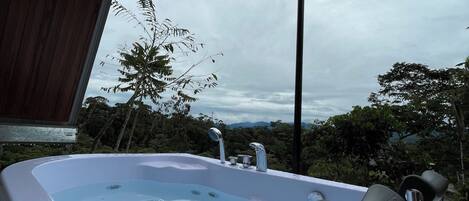 Outdoor spa tub