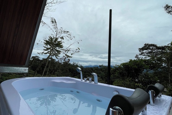 Outdoor spa tub